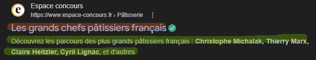 exemple de métadonnées